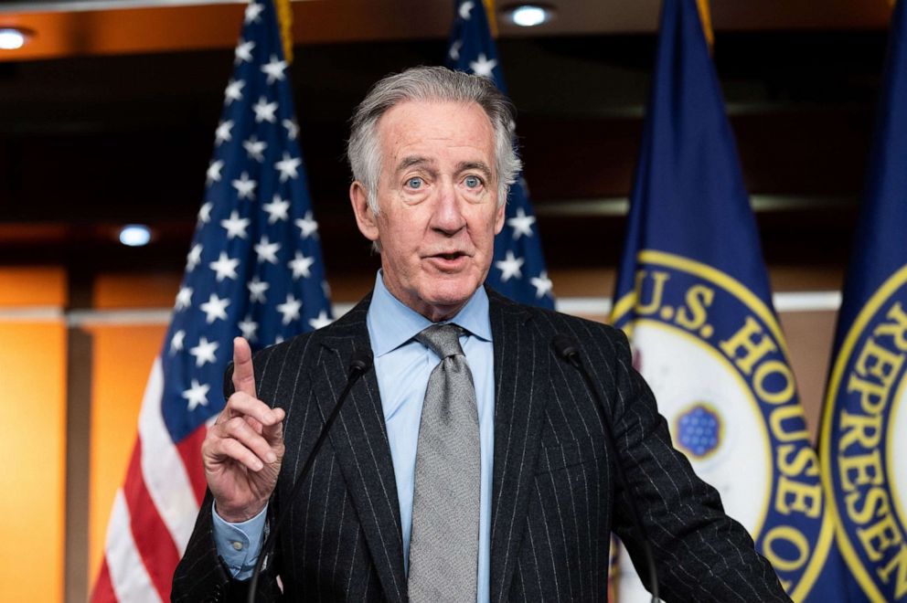 PHOTO: In this Jan. 29, 2020, file photo, Rep. Richard Neal speaks at the House Democrats 'Moving Forward Framework' infrastructure bill meeting in Washington, DC.