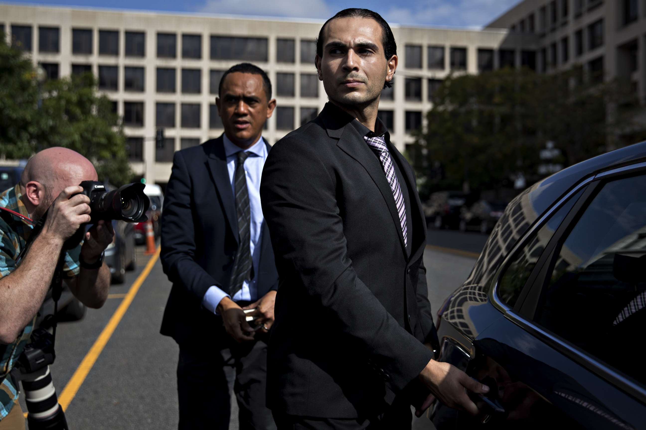 PHOTO: Richard Pinedo of Santa Paula, Calif., gets into a vehicle outside federal court after sentencing in Washington, D.C., Oct. 10, 2018.