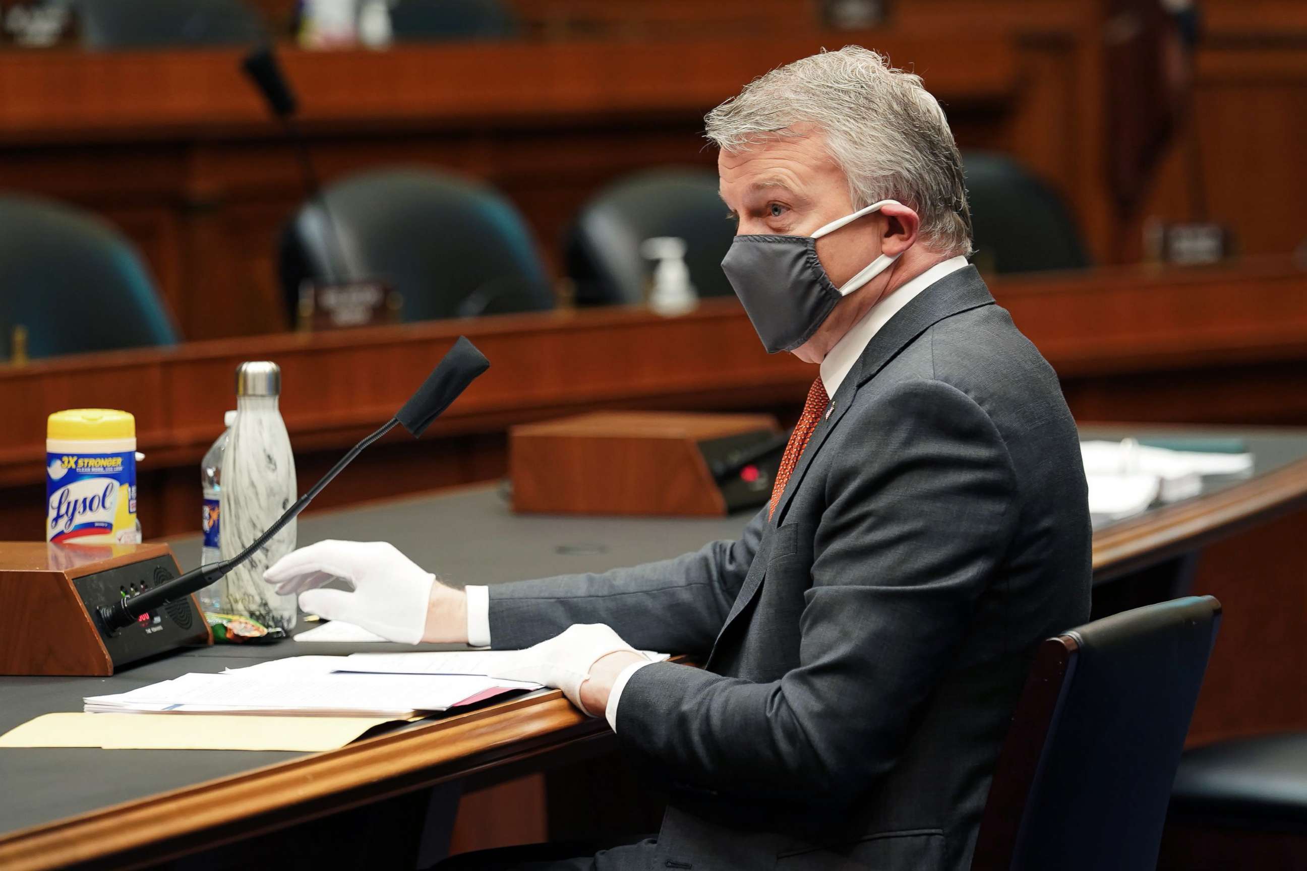 PHOTO: Rick Bright arrives to testify before the House Energy and Commerce Committee on May 14, 2019, in Washington, D.C. 