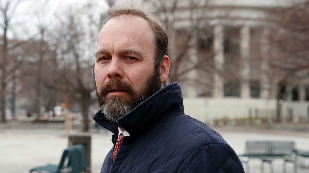 Rick Gates departs Federal District Court, Feb. 14, 2018, in Washington. 