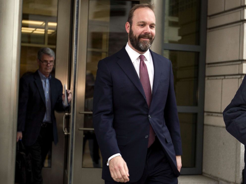 PHOTO: Rick Gates leaves federal court in Washington, D.C., Feb. 23, 2018.