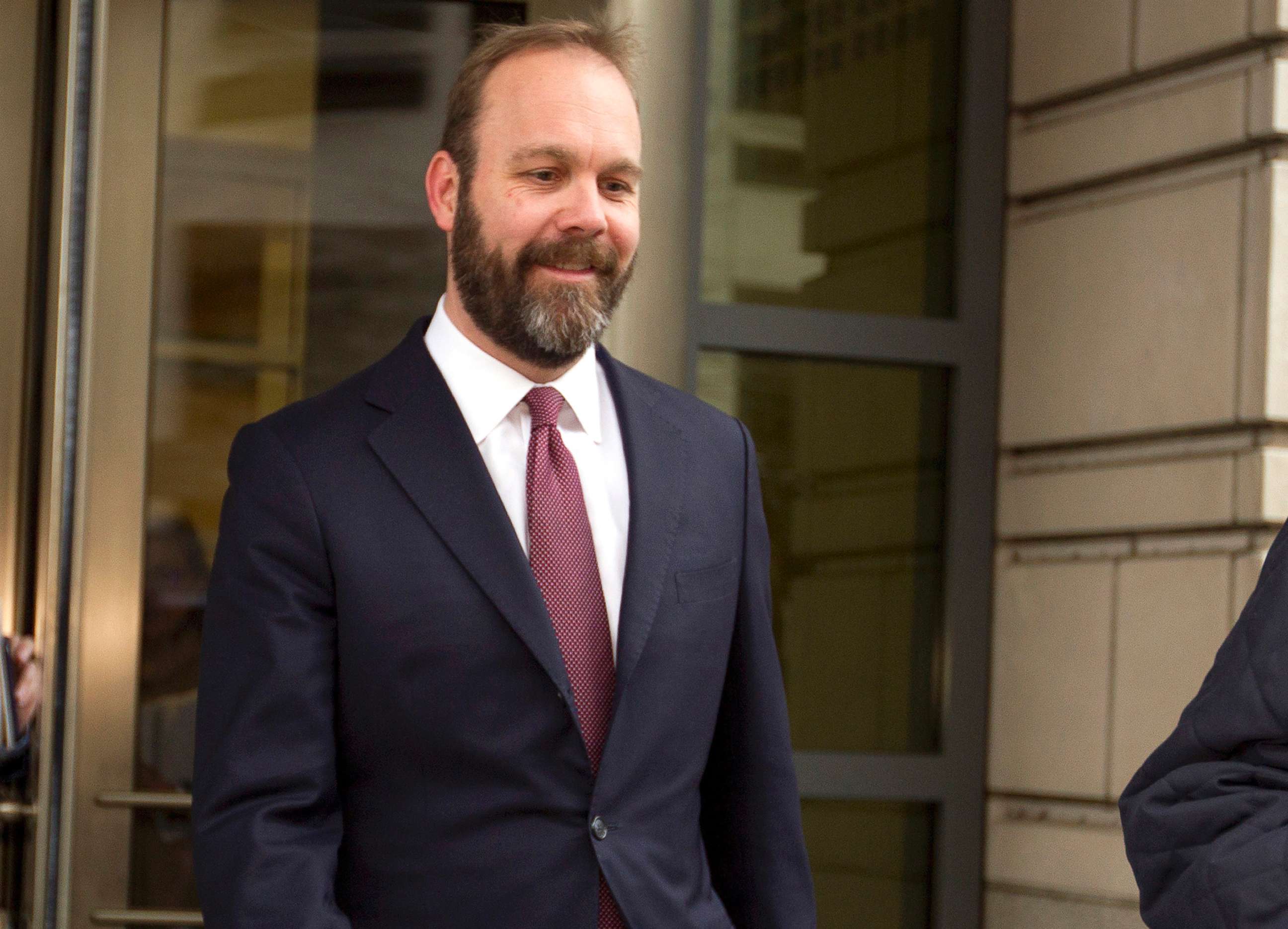 PHOTO: Rick Gates leaves federal court in Washington, Feb. 23, 2018.