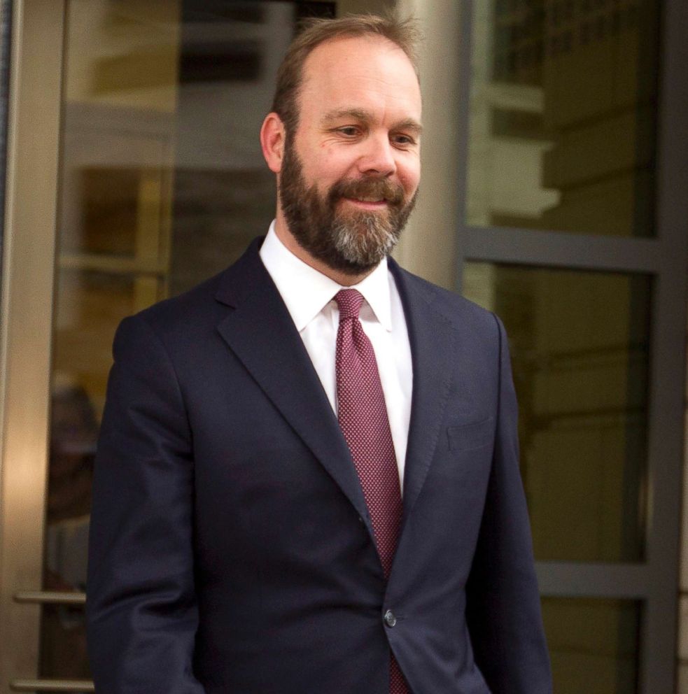 PHOTO: Rick Gates leaves federal court in Washington, Feb. 23, 2018.