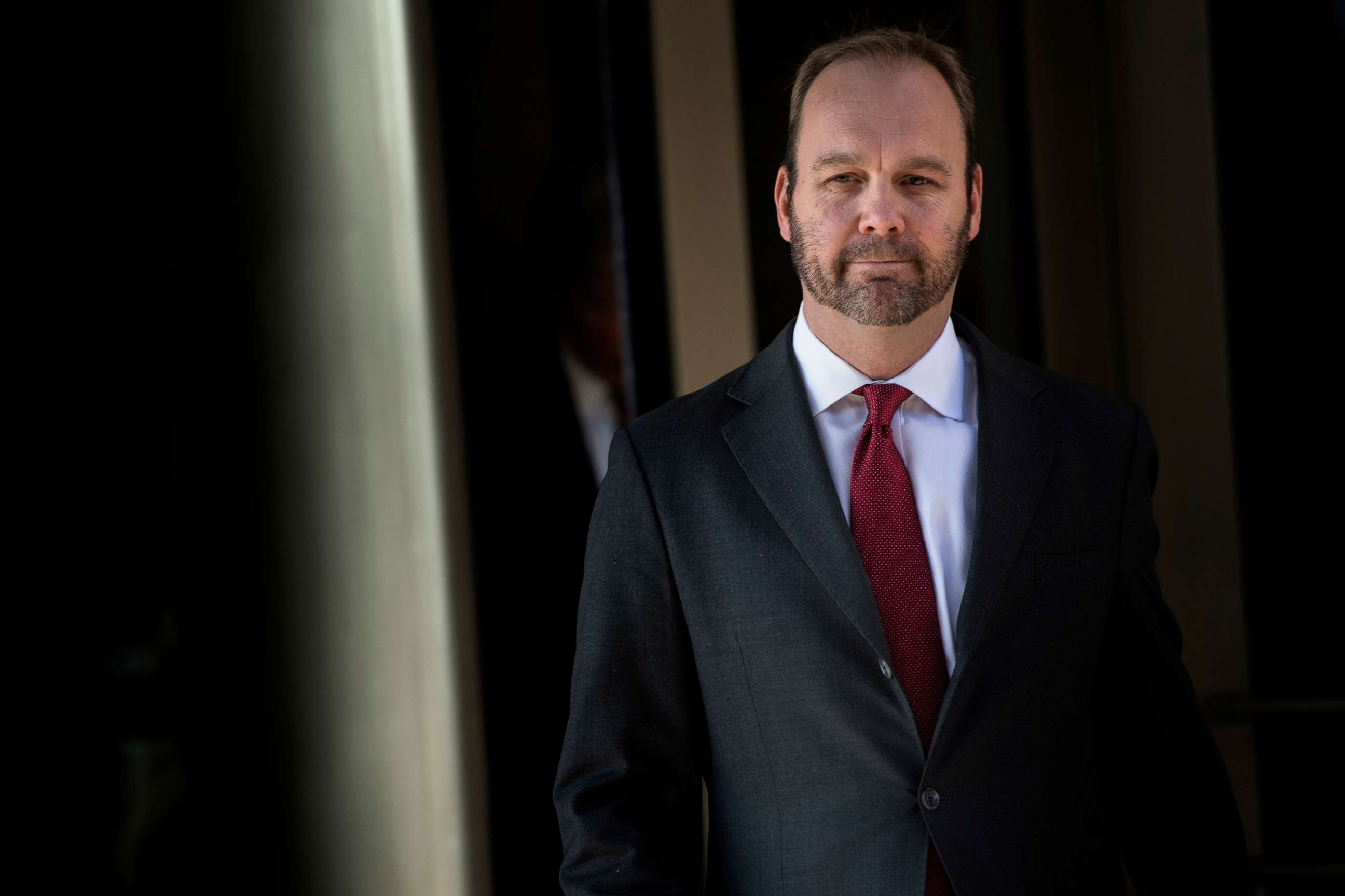 PHOTO: Former Trump campaign official Rick Gates leaves Federal Court in Washington, D.C., Dec. 11, 2017.