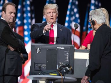 PHOTO: Rick Gates, left, with Donald Trump at the walk through at the Republican National Convention, July 21, 2016, in Cleveland.