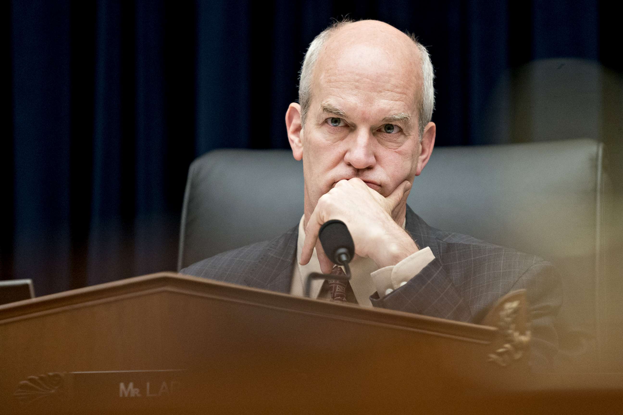 PHOTO: Representative Rick Larsen, a Democrat from Washington and chairman of the House Aviation Subcommittee, listens during a hearing on the status of the Boeing Co.'s 737 Max in Washington, D.C., May 15, 2019.