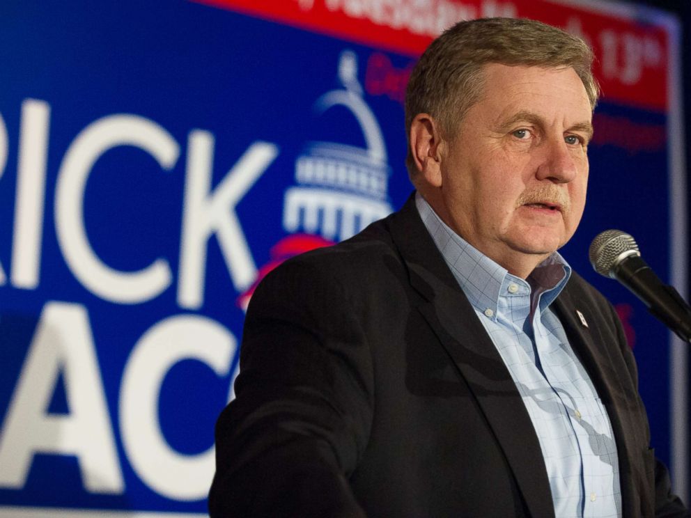 PHOTO: Rick Saccone speaks to supporters on March 13, 2018 at the Youghiogheny Country Club in Elizabeth Township, Pa.