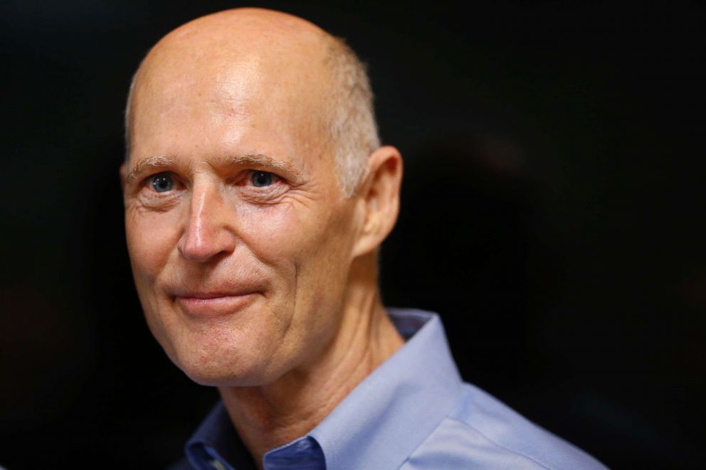 PHOTO: Florida Gov. Rick Scott looks on after a news conference at the Florida Department of Transportation (FDOT) District Four Office, Aug. 22, 2018, in Fort Lauderdale, Fla.  