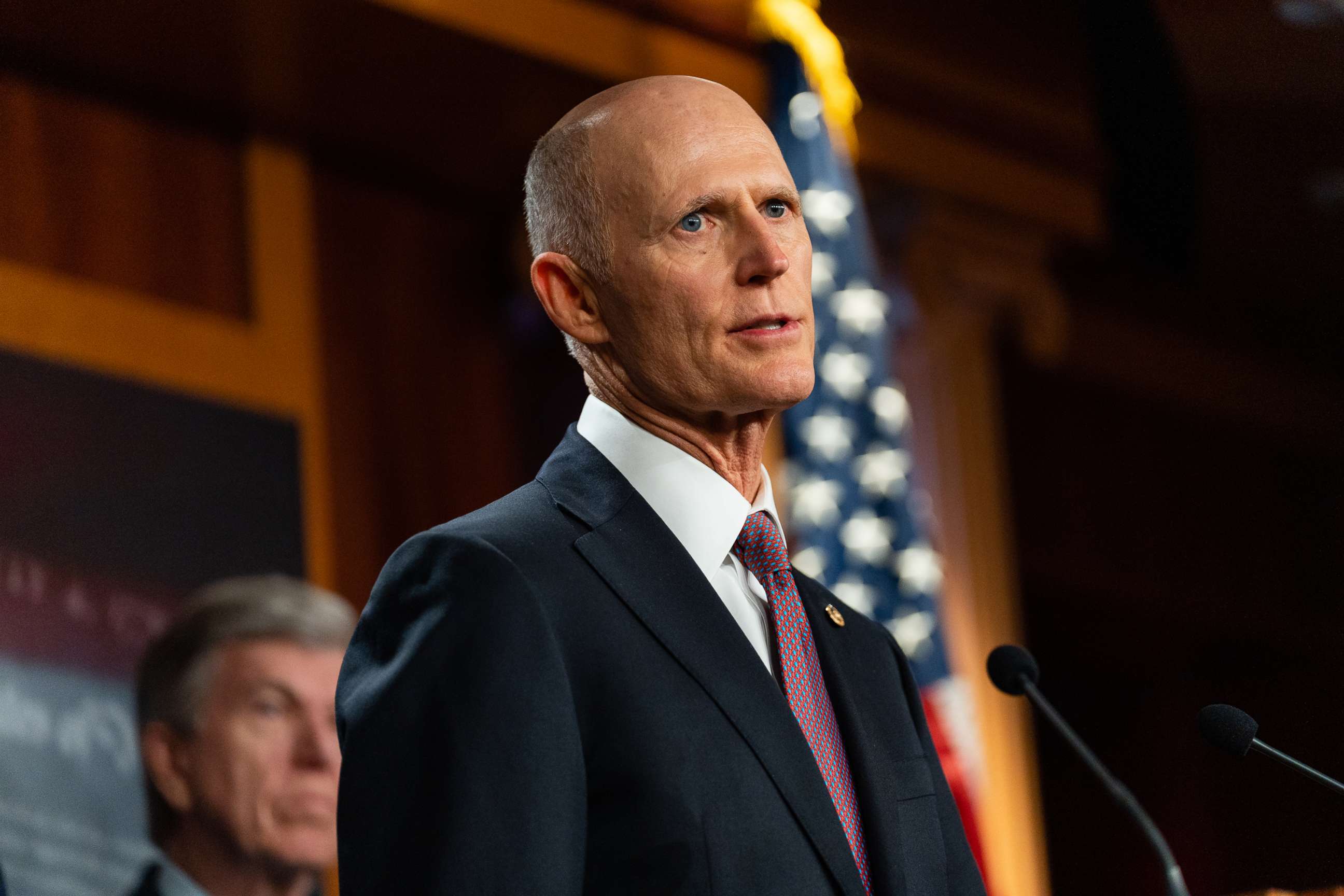 PHOTO: Senator Rick Scott speaks at a news conference, July 26, 2022, in Washington.