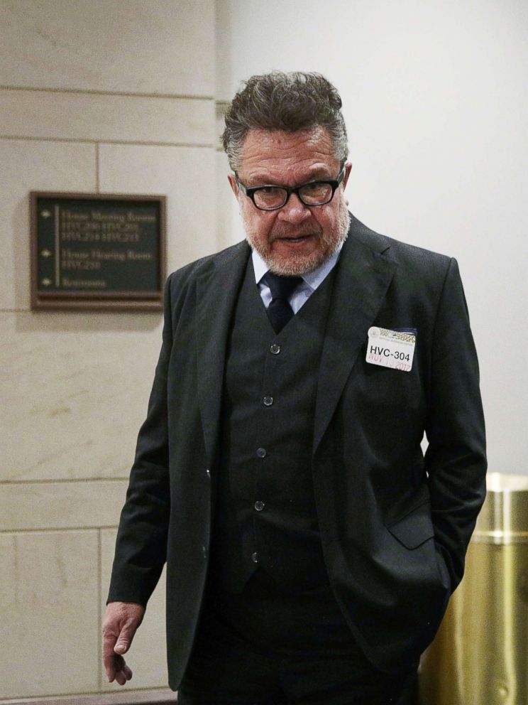 PHOTO: Russian-American lobbyist Rinat Akhmetshin arrives at the Capitol for a closed door meeting with the House Intelligence Committee, Nov. 13, 2017 in Washington, D.C. 