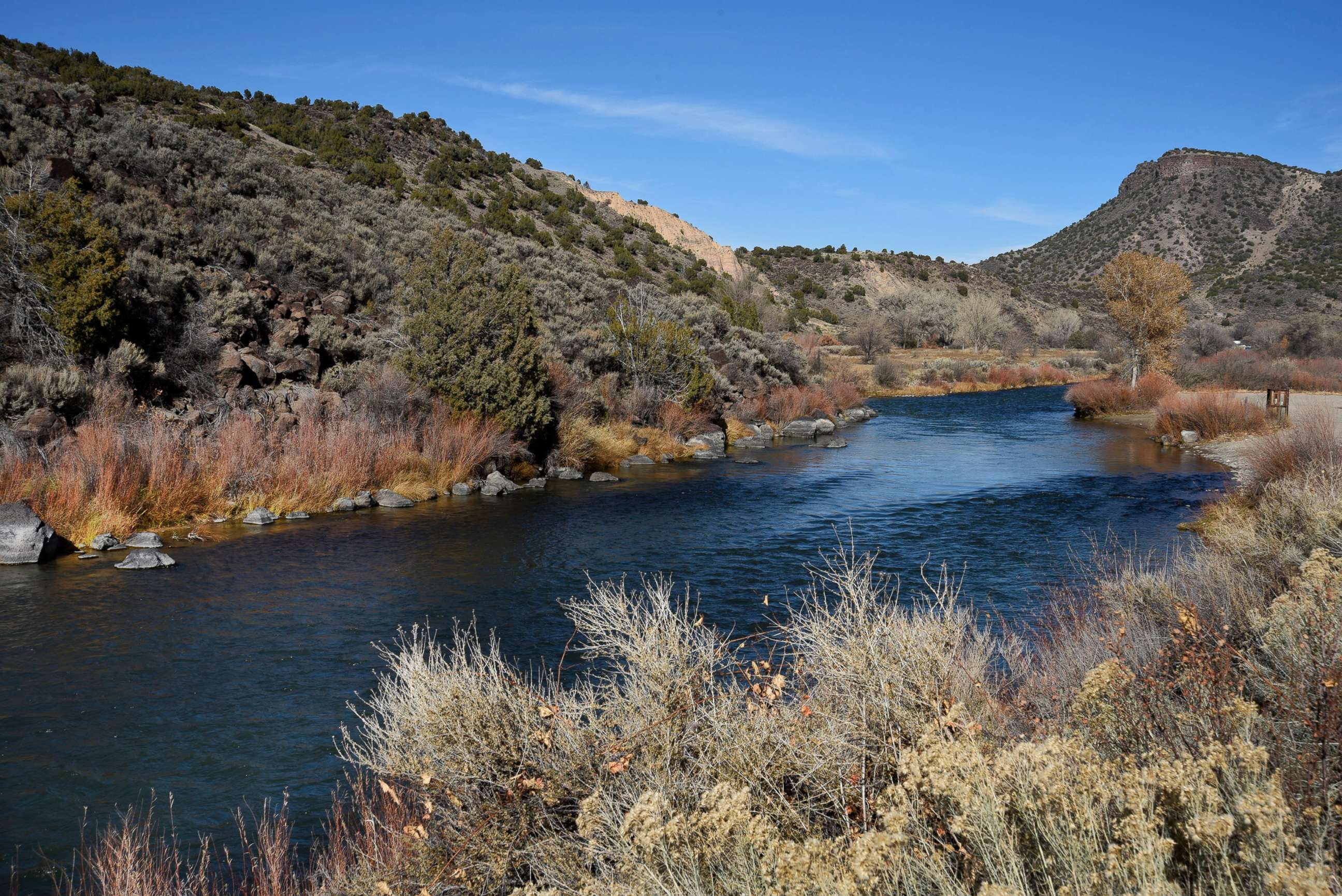 PHOTO: The Rio Grande River near Taos, N.M., Nov. 14, 2017. 