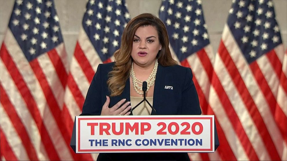 PHOTO: Abby Johnson speaks in a video aired during the second night of the Republican National Convention, Aug. 25, 2020.