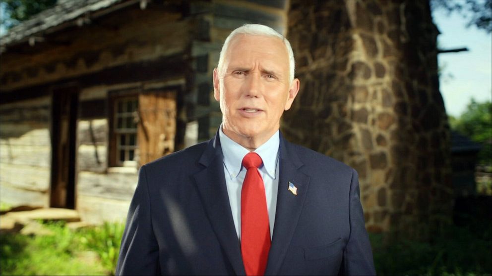 PHOTO: Vice President Mike Pence speaks during the second night of the 2020 Republican National Convention, Aug. 25, 2020.
