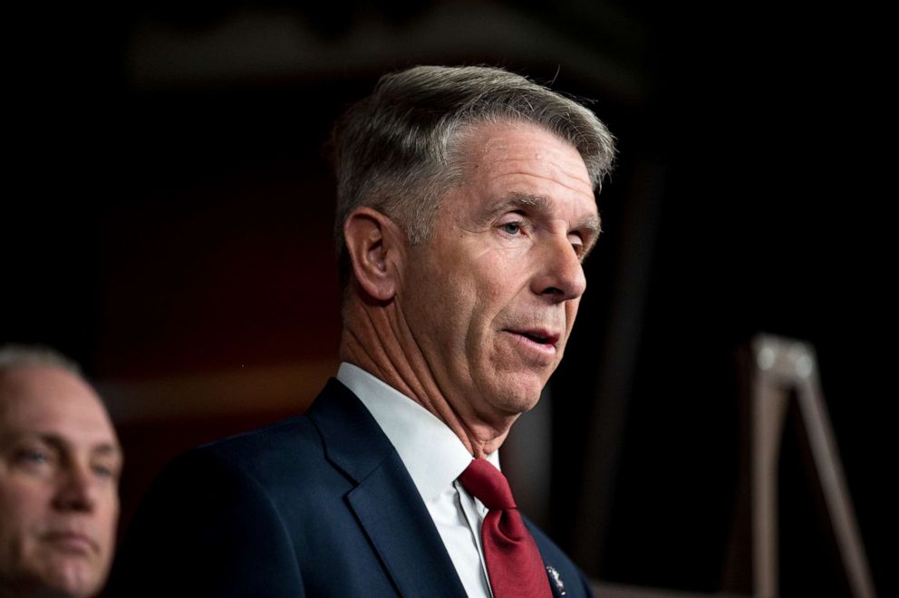 PHOTO: Rep. Rob Wittman speaks during the House GOP news conference following the House Republican Conference caucus meeting in the Capitol, Nov. 2, 2021.