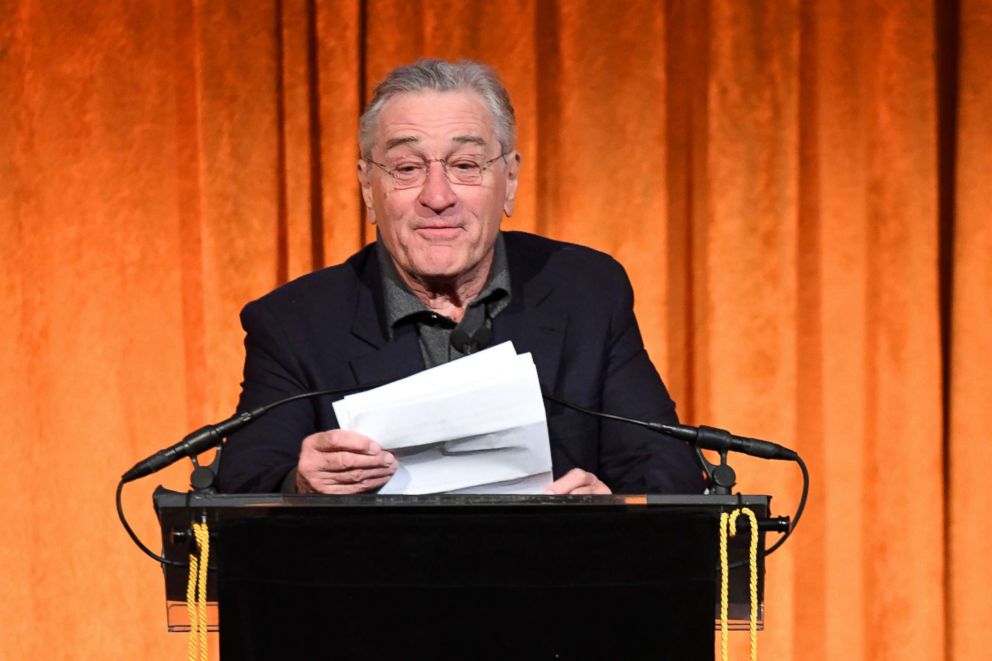 PHOTO: Robert De Niro speaks onstage during the National Board of Review annual awards gala at Cipriani 42nd St, Jan. 9, 2018, in New York City.