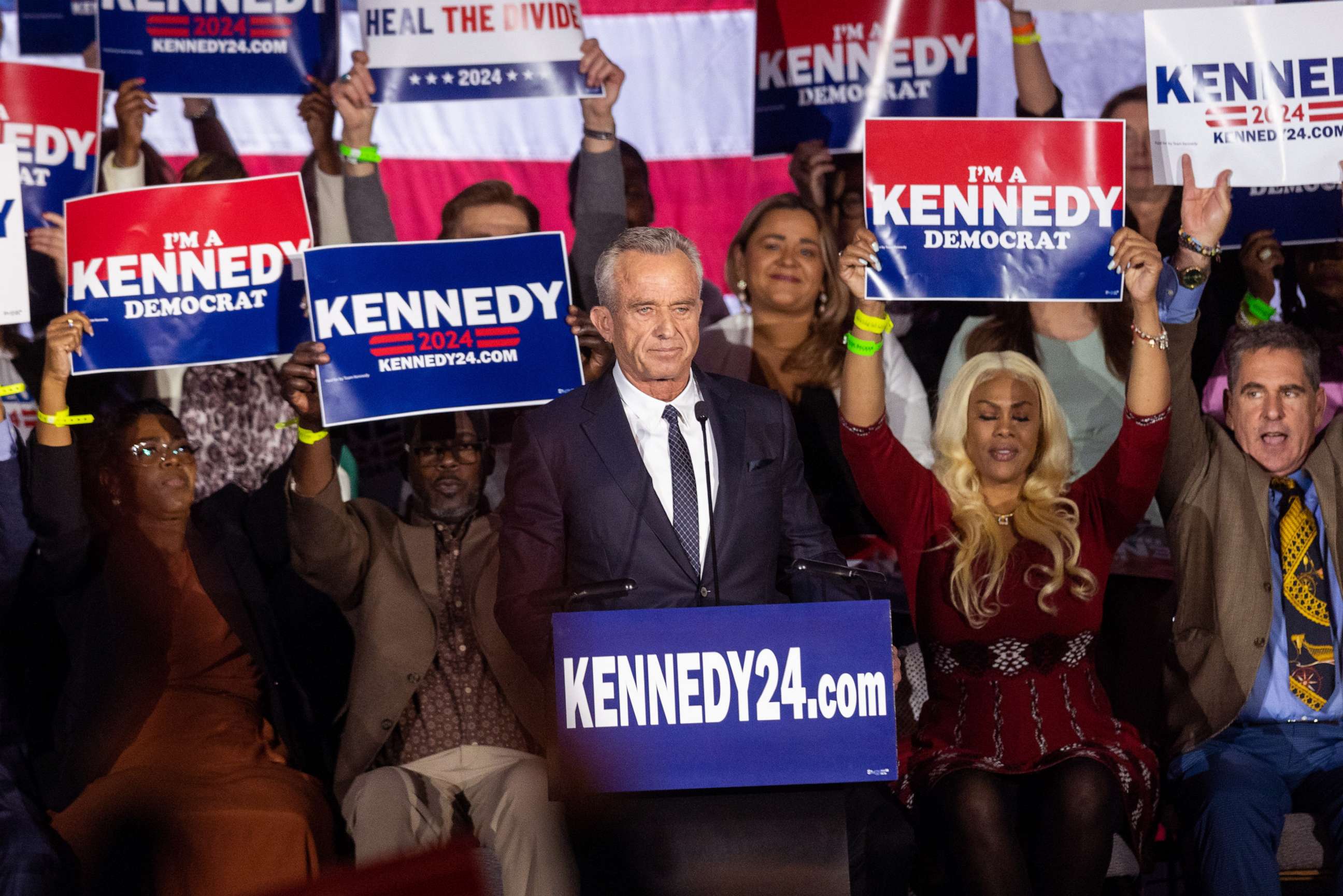 PHOTO: Robert F. Kennedy Jr. officially announces his candidacy for President on April 19, 2023 in Boston.