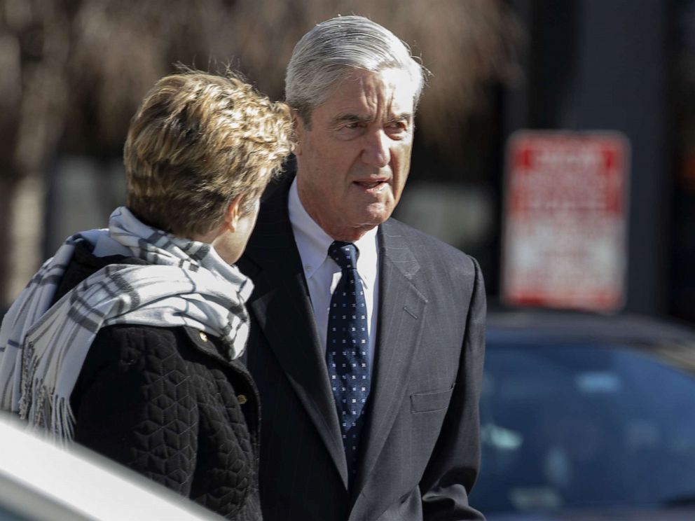 PHOTO: Special Counsel Robert Mueller walks in Washington on March 24, 2019.