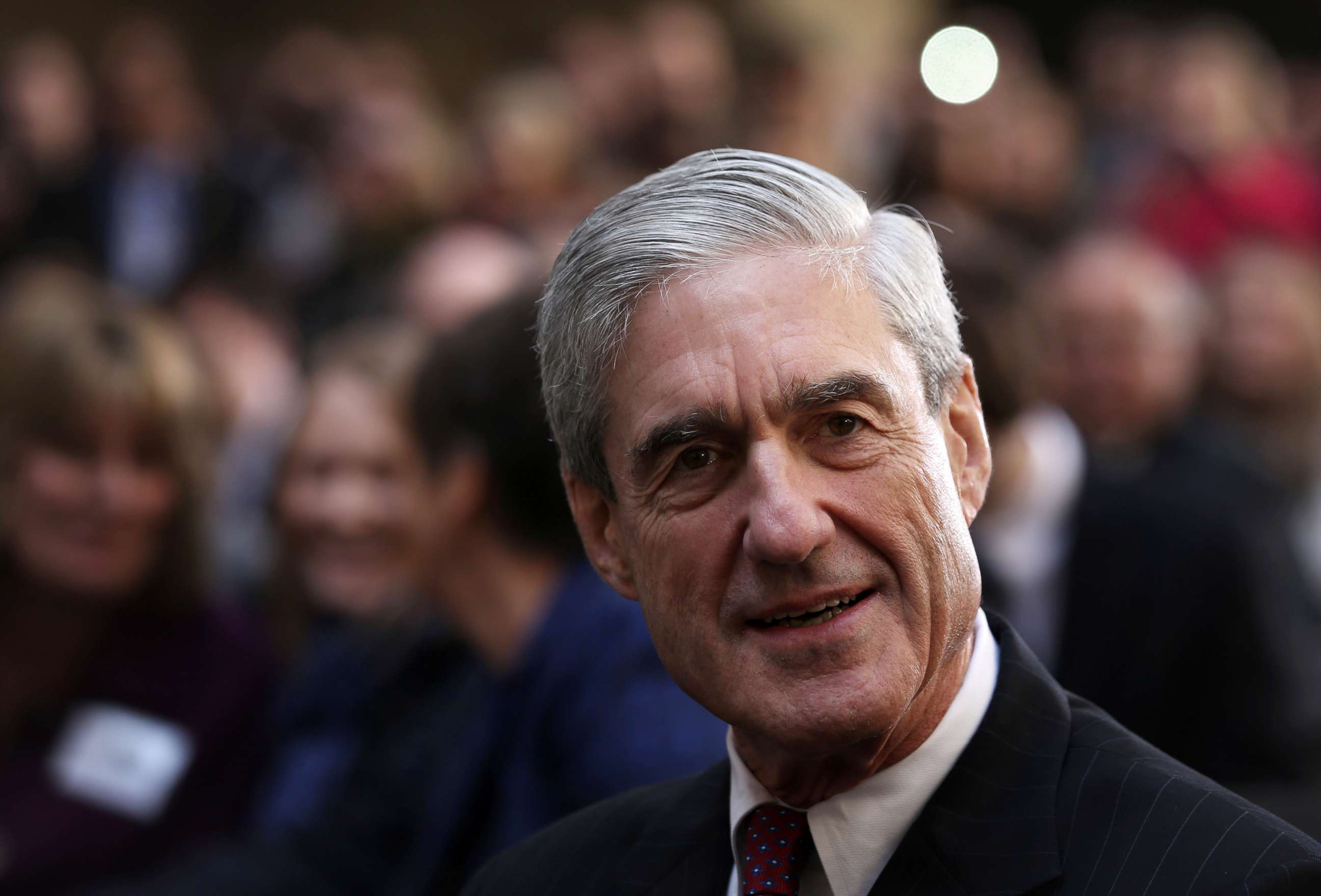 PHOTO: Former FBI director Robert Mueller attends the ceremonial swearing-in of FBI Director James Comey, Oct. 28, 2013 in Washington, DC.