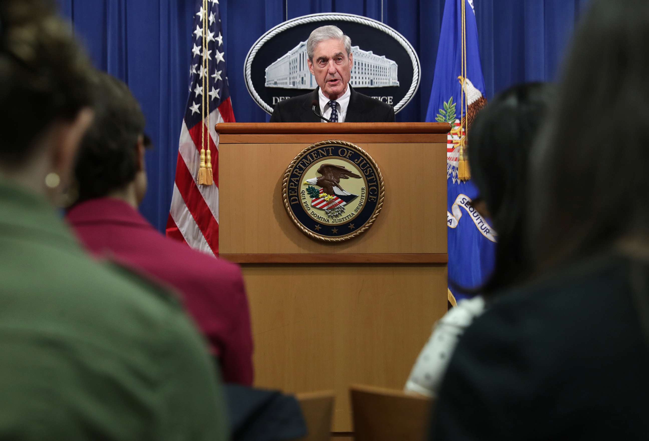 PHOTO: Special Counsel Robert Mueller makes a statement about the Russia investigation on May 29, 2019 at the Justice Department in Washington, D.C.