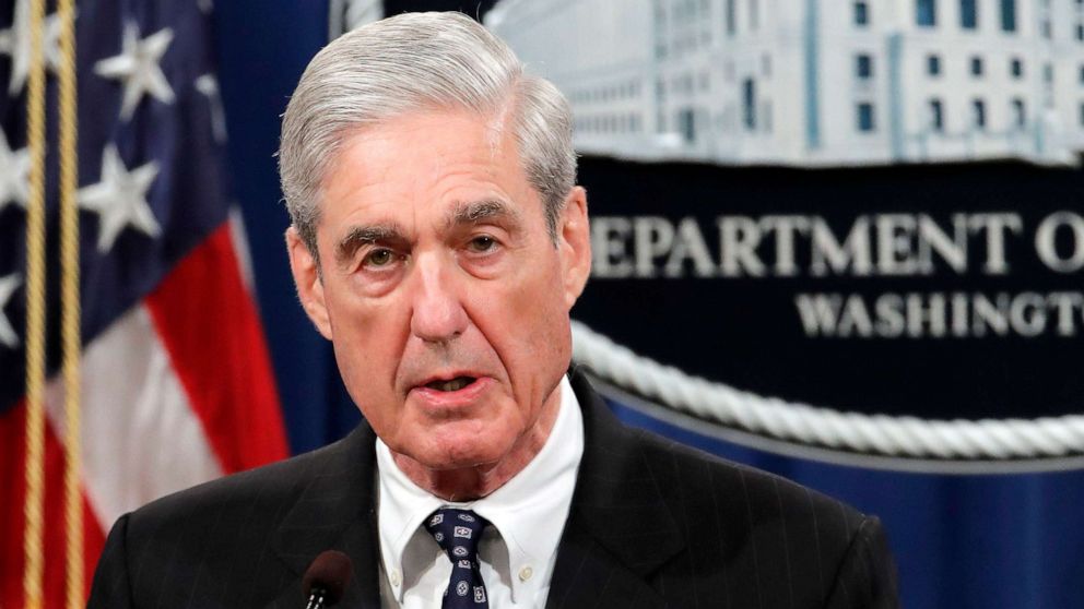 PHOTO: Special counsel Robert Mueller speaks at the Department of Justice, May 29, 2019, in Washington, about the Russia investigation.