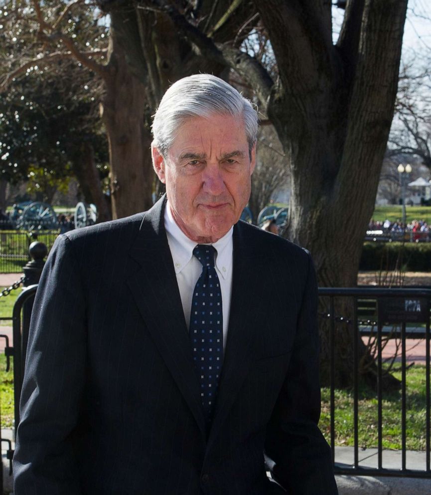 PHOTO: Special Counsel Robert Mueller walks past the White House, after attending St. John's Episcopal Church for morning services, Sunday, March 24, 2019 in Washington.