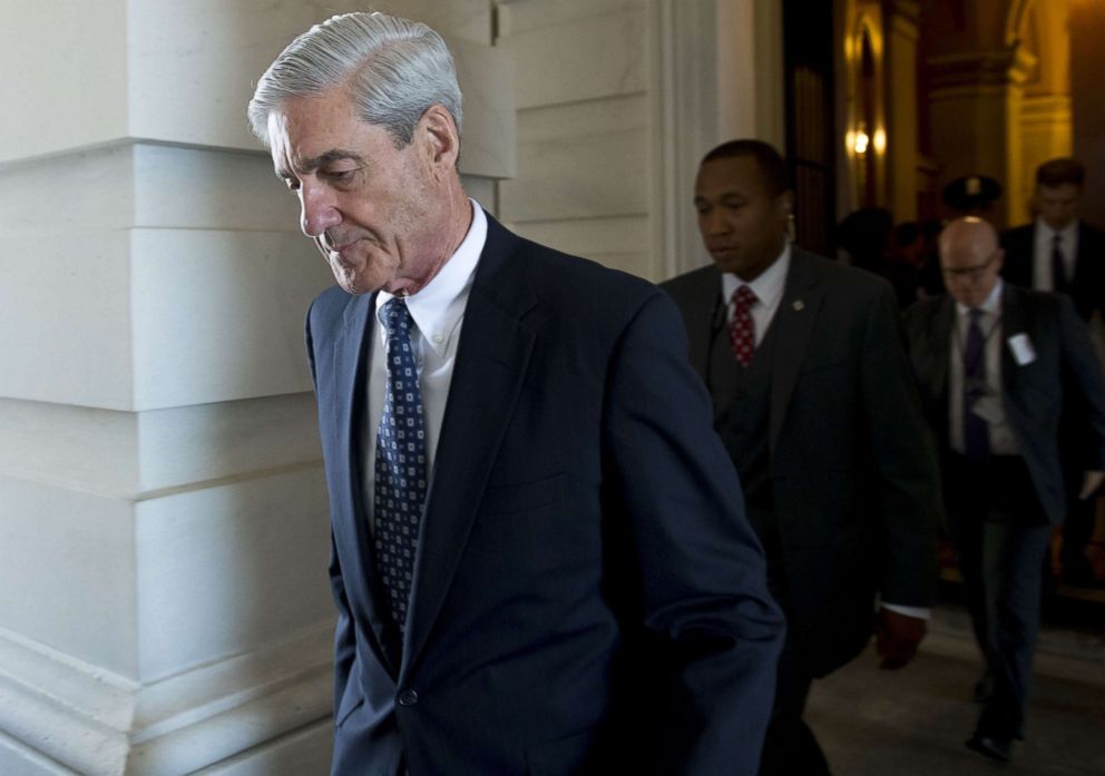 PHOTO: Robert Mueller, special counsel on the Russian investigation, leaves the U.S. Capitol in Washington, D.C., June 21, 2017. 