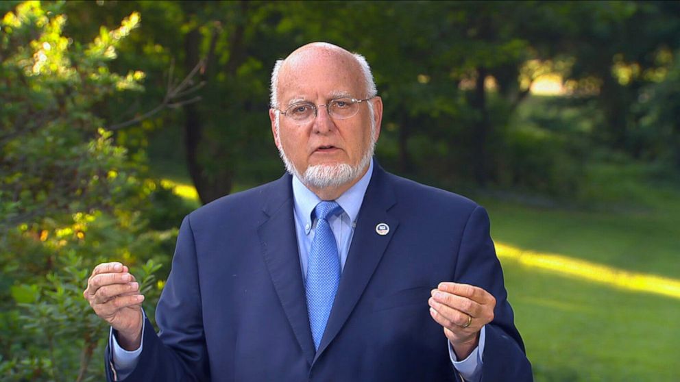 PHOTO: CDC Director Robert Redfield talks about the guidelines for reopening schools during the novel coronavirus pandemic on ABC's, "Good Morning America," July 9, 2020.