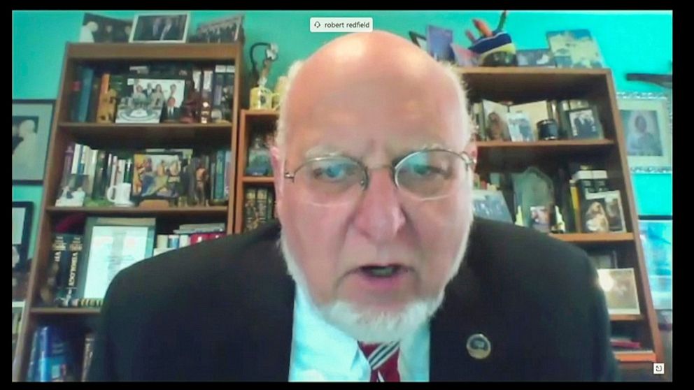 PHOTO: Centers for Disease Control (CDC) Director Robert Redfield testifies remotely from his home during a Senate Committee for Health, Education, Labor, and Pensions hearing on the coronavirus disease outbreak in Washington, May 12, 2020.