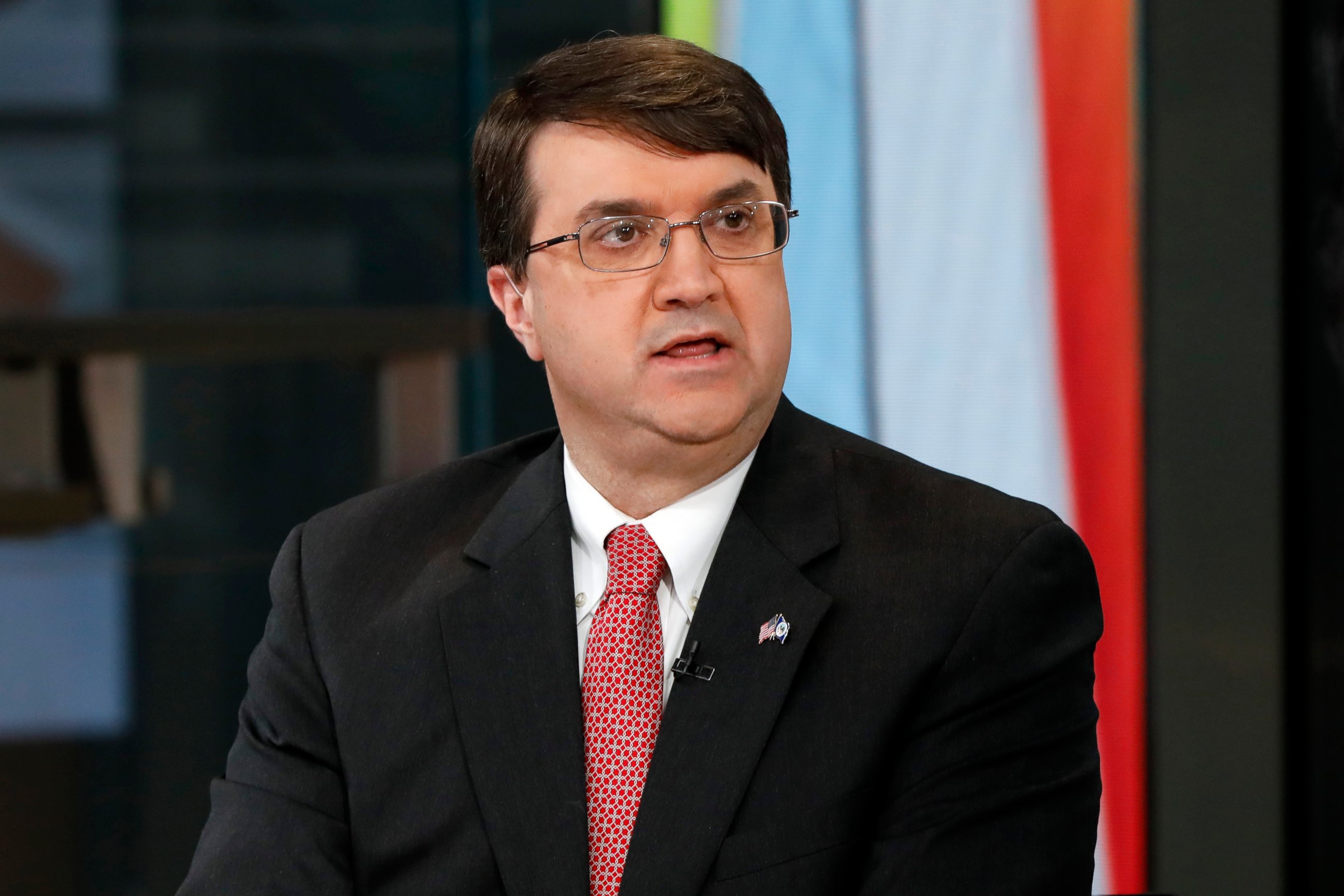 PHOTO: U.S. Secretary of Veterans Affairs Robert Wilkie appears on the Fox News Channel's "Outnumbered Overtime with Harris Faulkner," in New York, Thursday, May 23, 2019.