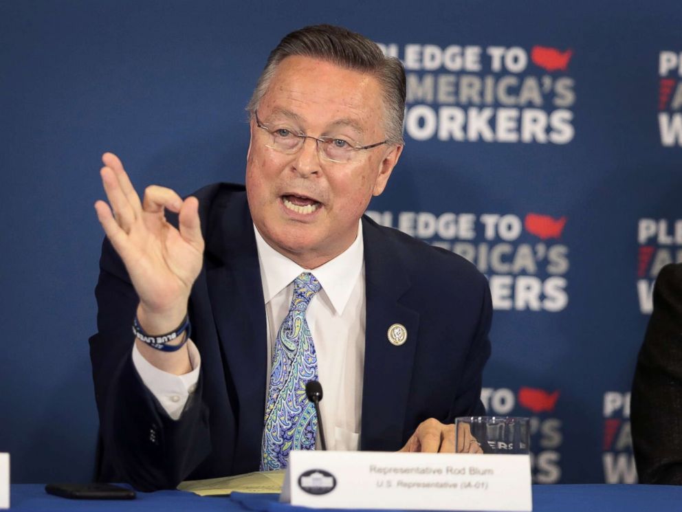 PHOTO: Rep. Rod Blum participates in a round table discussion at Northeast Iowa Community College, July 26, 2018 in Peosta, Iowa.