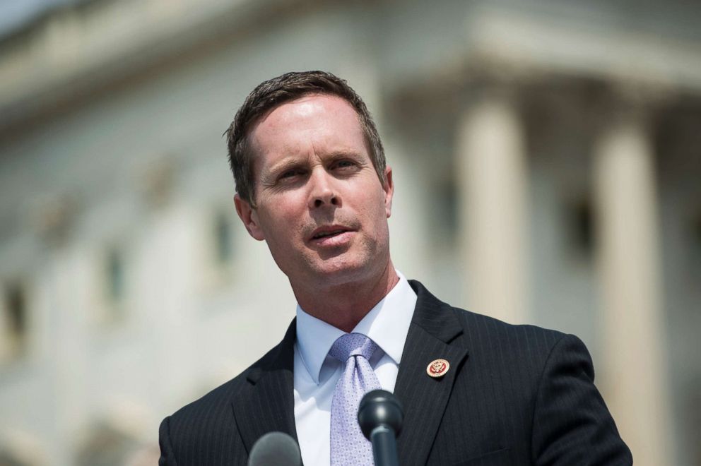 PHOTO: Rep. Rodney Davis, R-Ill., speaks during the bipartisan news conference outside of the Capitol, May 20, 2014 in Washington, D.C.