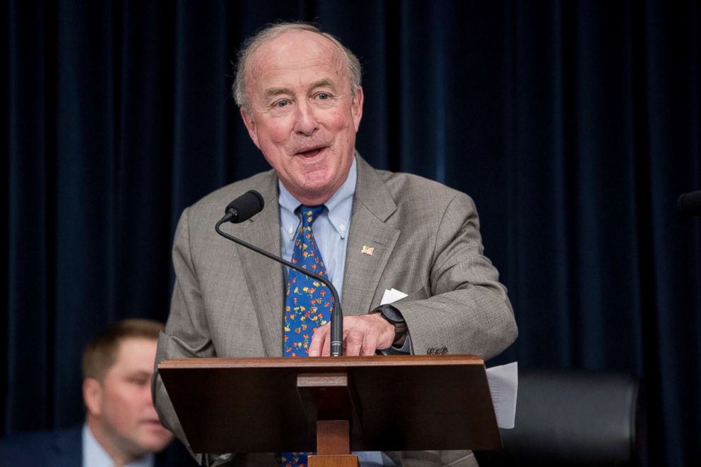 PHOTO: Chairman, Rep. Rodney Frelinghuysen, R-N.J., speaks during a House Appropriations Committee markup hearing for spending on military and veterans affairs, on Capitol Hill, May 8, 2018, in Washington, D.C.