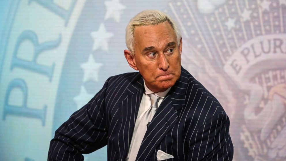 Roger Stone, former adviser to Donald Trump's presidential campaign, listens during a Bloomberg Television interview in New York, May 12, 2017.