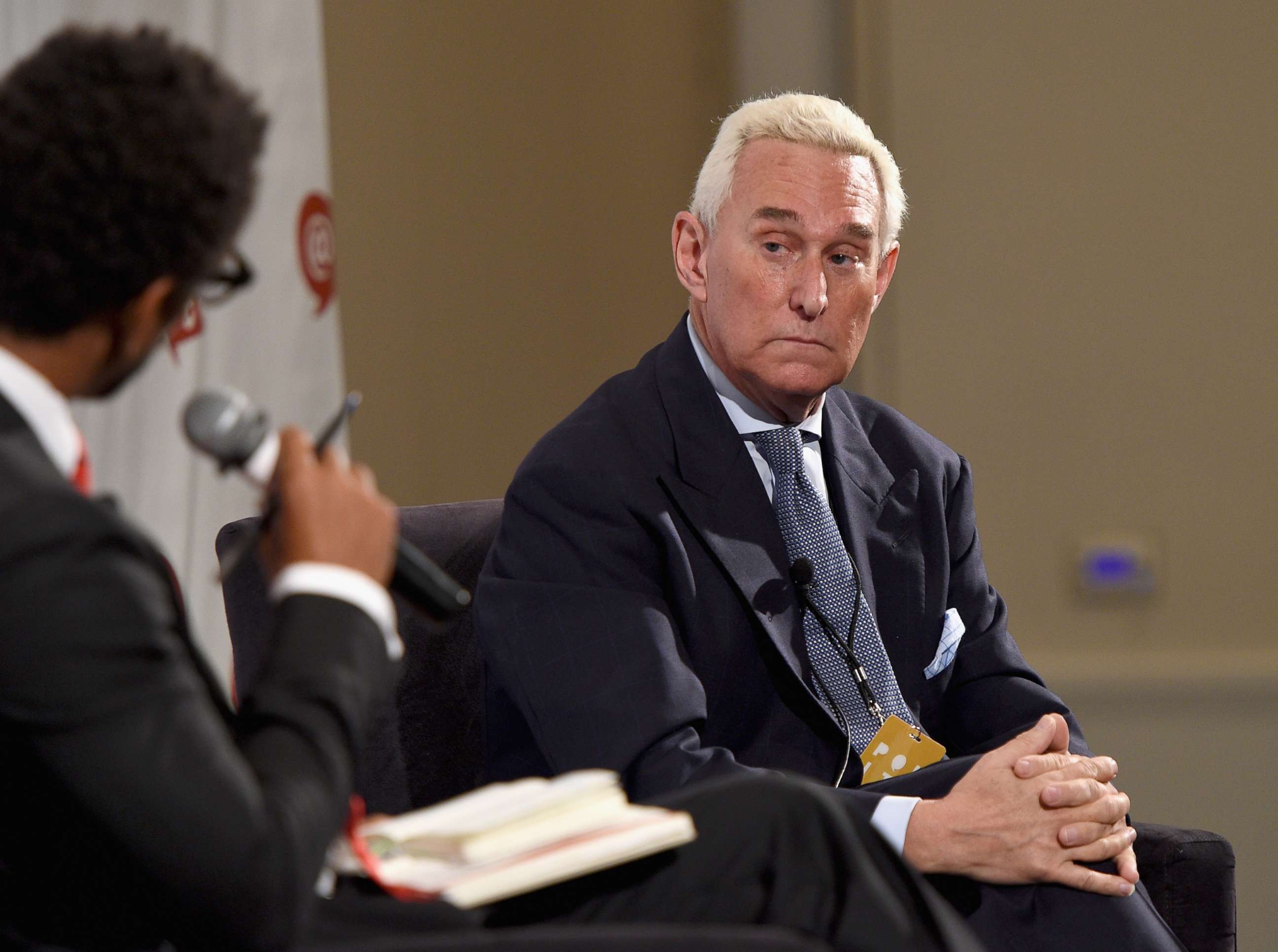 PHOTO: Roger Stone speaks at the Pasadena Convention Center on July 30, 2017 in Pasadena, Calif.