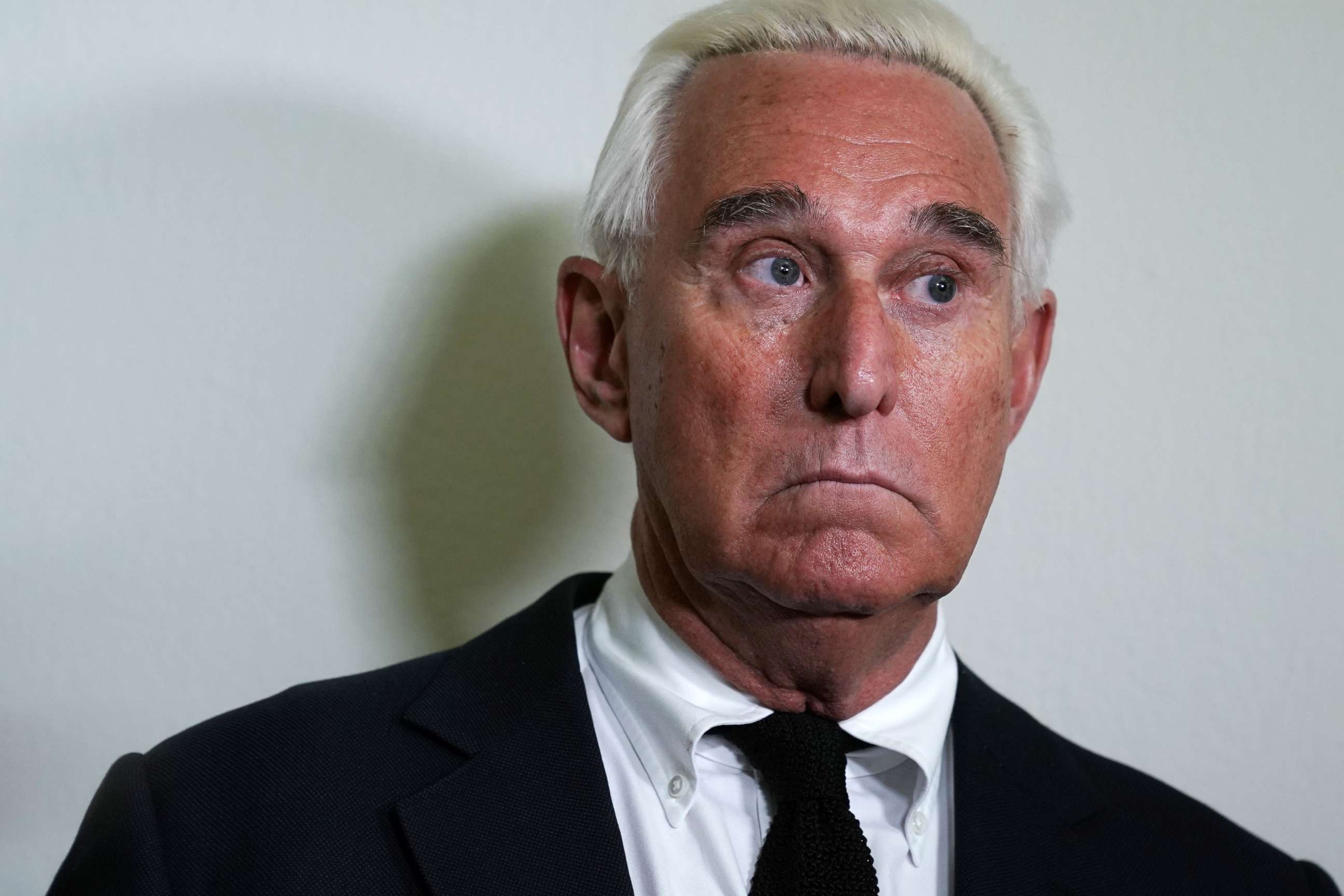 PHOTO: Longtime informal adviser to President Trump Roger Stone speaks to cameras at the Rayburn House Office Building on Dec. 11, 2018, in Washington.