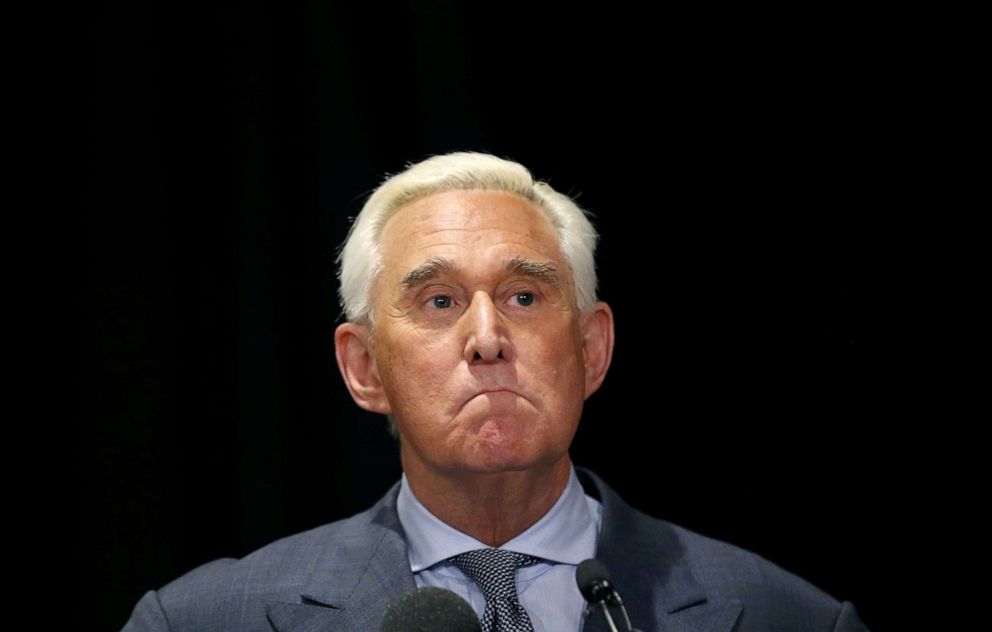 PHOTO: Roger Stone holds a news conference in Washington, Jan. 31, 2019.
