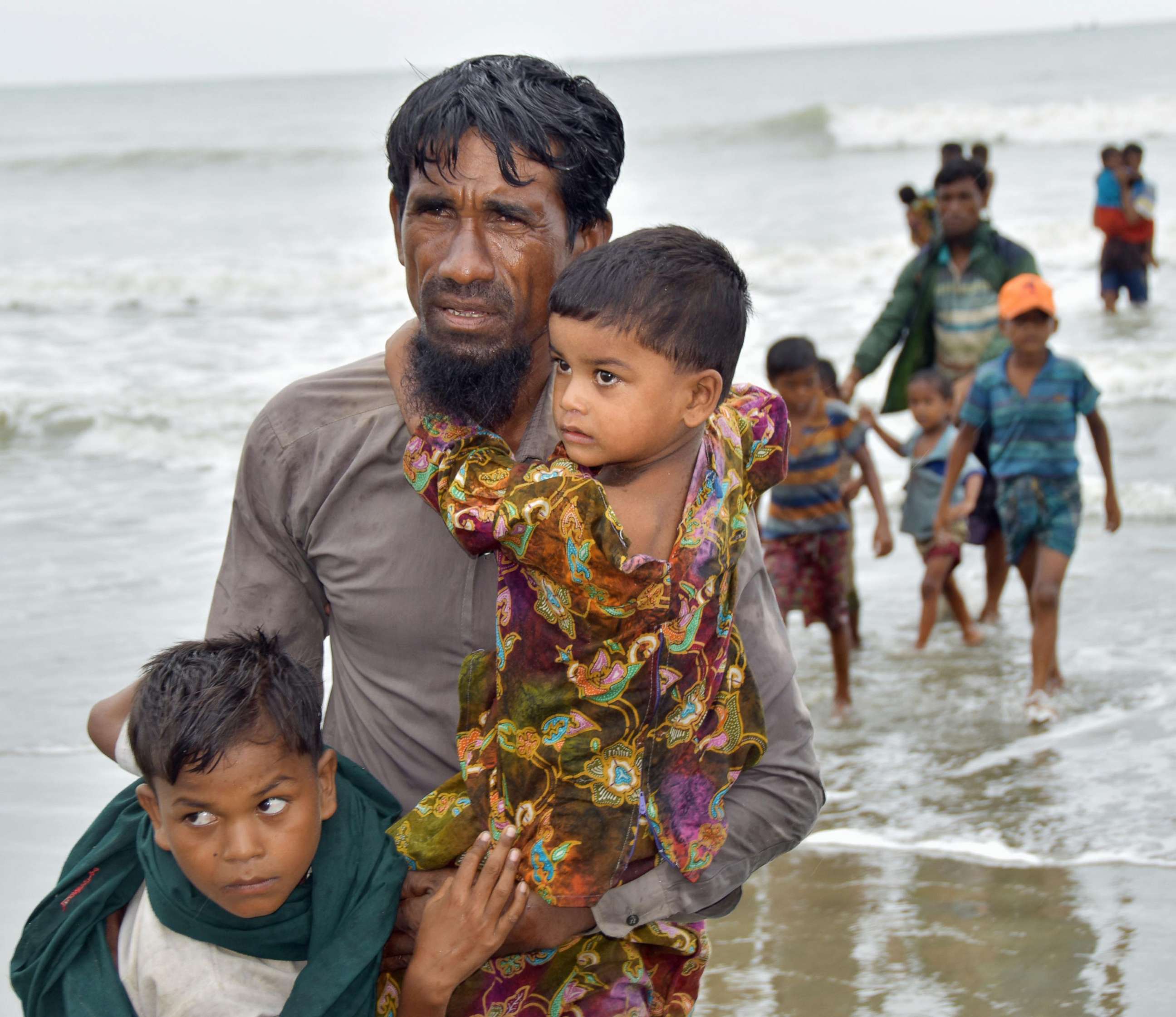 PHOTO: In this Sept. 8, 2017, file photo, Rohingya refugees arriving by boat near Cox's Bazar, Bangladesh, after fleeing Myanmar's strife-torn Rakhine State.