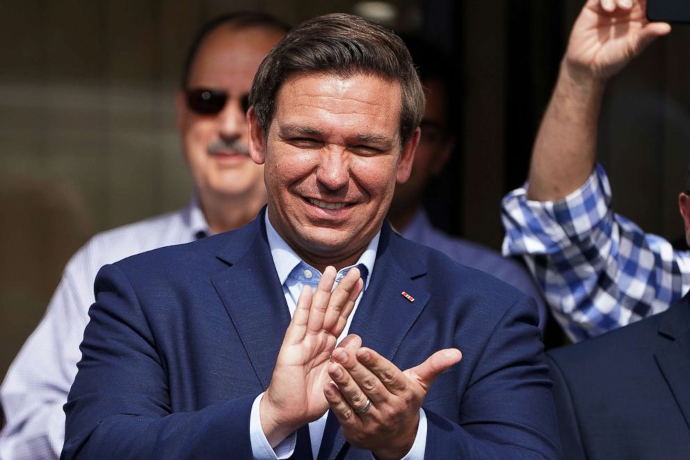 PHOTO: Republican candidate for Governor Ron DeSantis holds a rally in Orlando, Fla., Nov. 5, 2018.