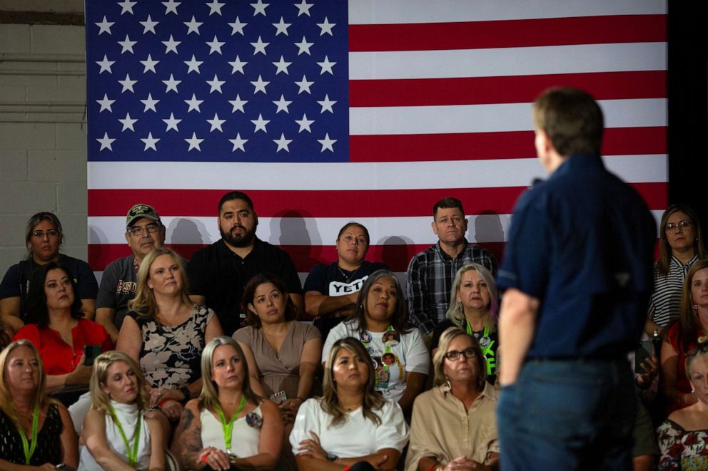 PHOTO: Republican U.S. presidential candidate Florida Gov. Ron DeSantis visits the border community of Eagle Pass, Texas, June 26, 2023.