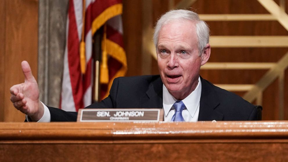 PHOTO: Senate Homeland Security and Governmental Affairs Committee Chairman Ron Johnson speaks during a Senate Homeland Security & Governmental Affairs Committee hearing in Washington, DC., Dec. 16, 2020.