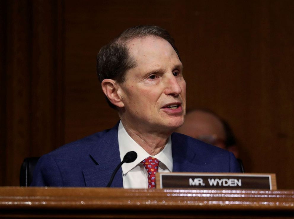 PHOTO: Senator Ron Wyden speaks during a Senate Finance Committee hearing on the role of unemployment insurance during the coronavirus disease (COVID-19) pandemic on Capitol Hill in Washington, June 9, 2020.