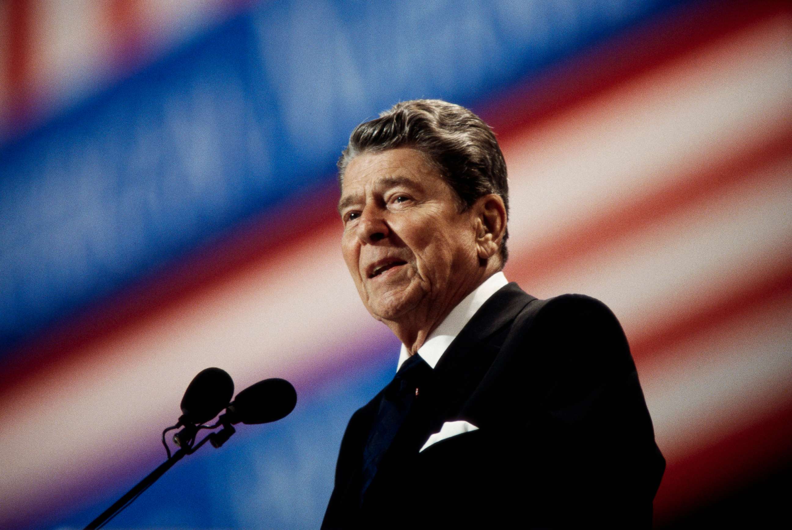 PHOTO: Ronald Reagan Speaking at the Republican National Convention, Aug. 17, 1992.