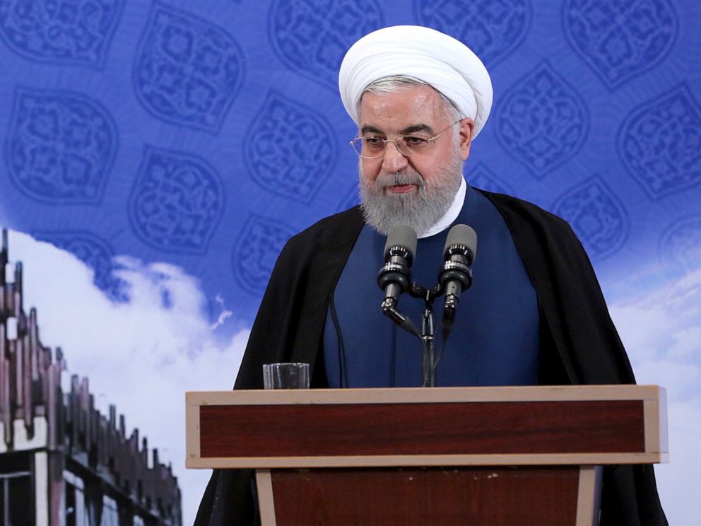 PHOTO: In this photo released by the official website of the office of the Iranian Presidency, President Hassan Rouhani speaks in a ceremony to inaugurate Azadi Innovation Factory in Pardis technology park in west of Tehran, Iran, Nov. 5, 2019.