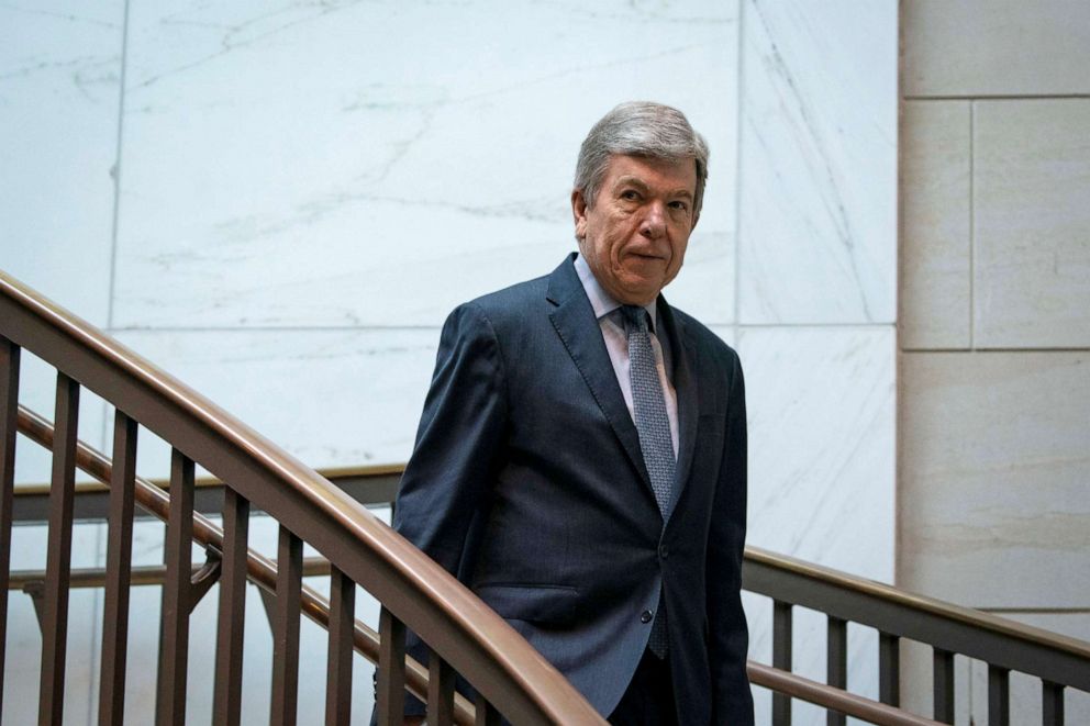 PHOTO: Sen. Roy Blunt arrives for a briefing on developments with Iran at the U.S. Capitol in Washington, Jan. 8, 2020.