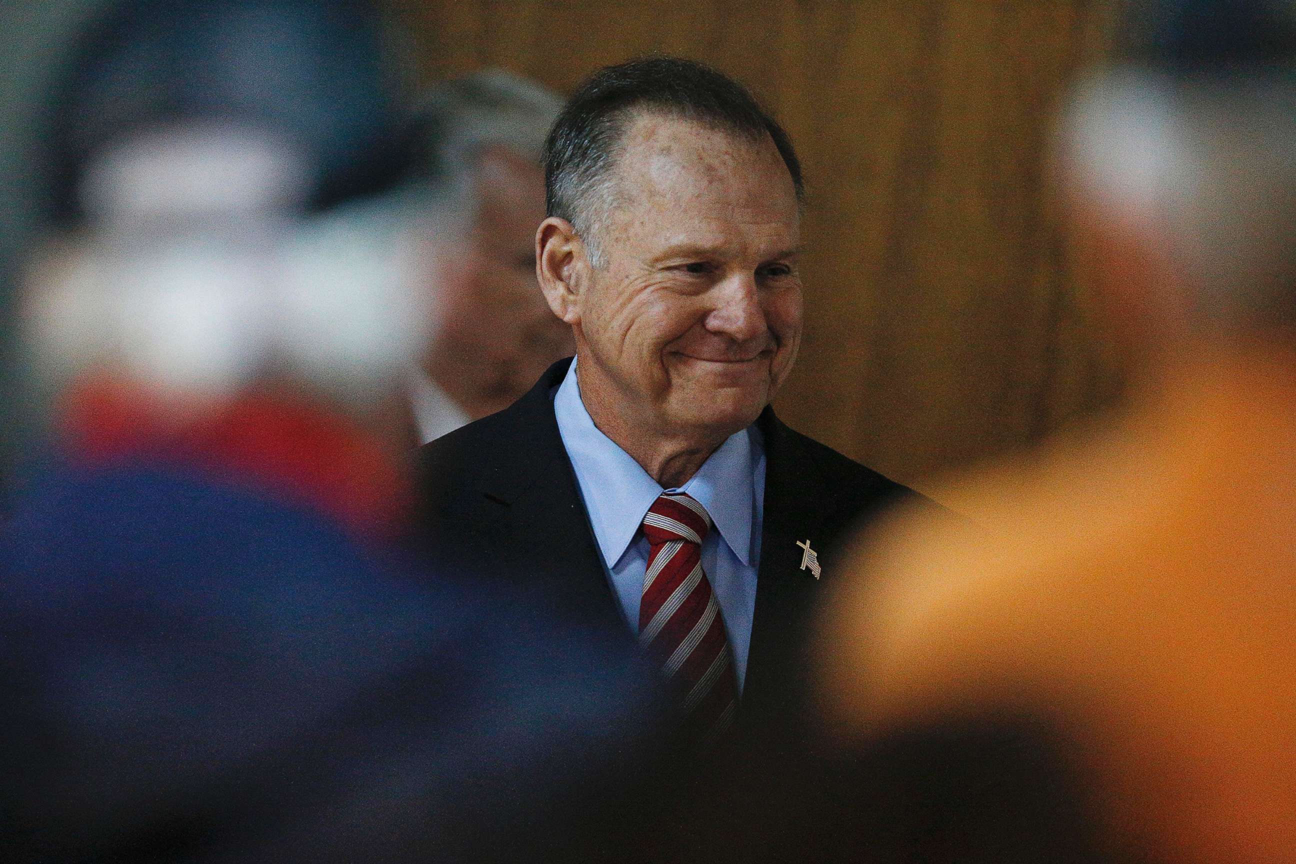 PHOTO: Former Alabama Chief Justice and U.S. Senate candidate Roy Moore speaks at a campaign rally, Nov. 27, 2017, in Henagar, Ala.