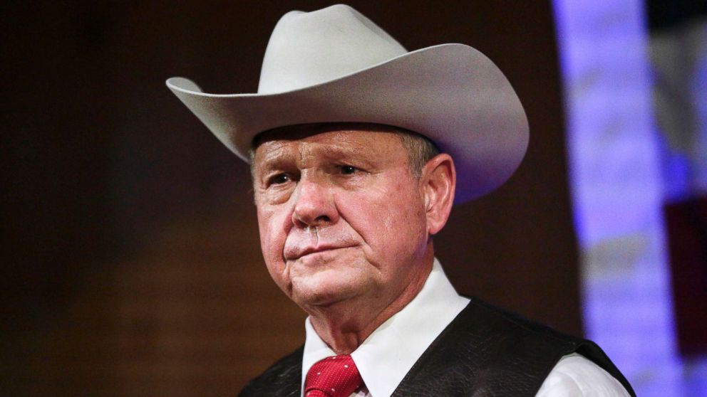 Former Alabama Chief Justice and U.S. Senate candidate Roy Moore speaks at a rally, in Fairhope, Ala., Sept. 25, 2017.