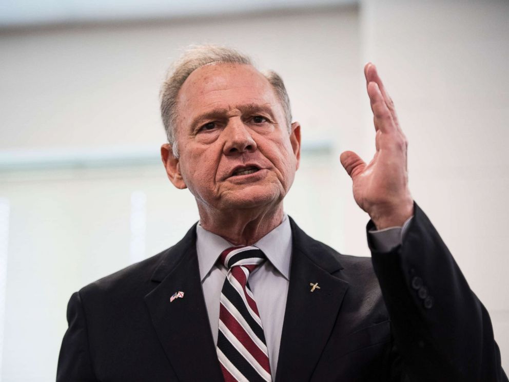 PHOTO: GOP candidate for U.S. Senate Roy Moore speaks during a candidates forum in Valley, Ala., on Aug. 3, 2017.