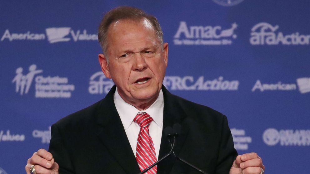 Roy Moore, GOP Senate candidate and former chief justice on the Alabama Supreme Court speaks during the annual Family Research Council's Values Voter Summit, Oct. 13, 2017 in Washington, DC. 