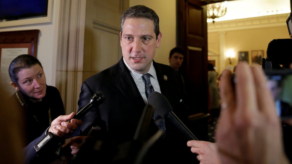 Representative Tim Ryan of Ohio arrives at the Longworth Building for the House Democratic leadership election on Capitol Hill in Washington, Nov. 30, 2016.