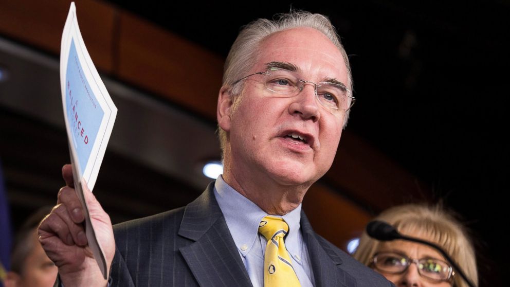 Chairman of the House Budget Committee Tom Price announces the House Budget during a press conference on Capitol Hill in Washington on March 17, 2015.      
